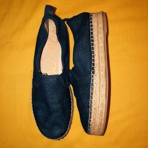 Denim Sam Edelman Espadrille Flatforms!